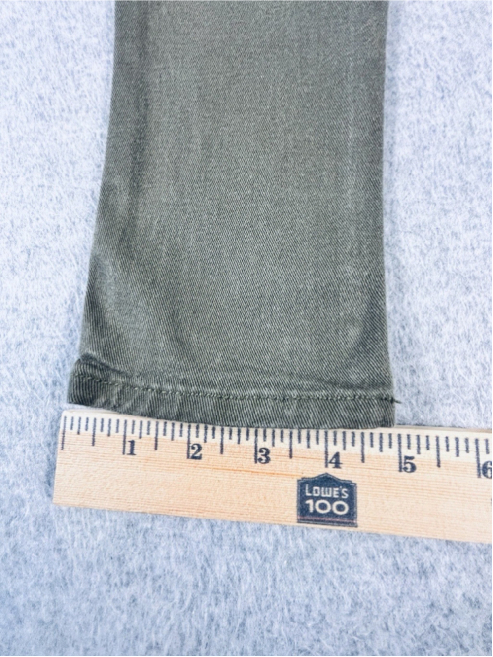 Levis 721 High Rise Skinny Jeans Womens W25 L30 Olive Green Stretch Pants - Picture 9 of 11